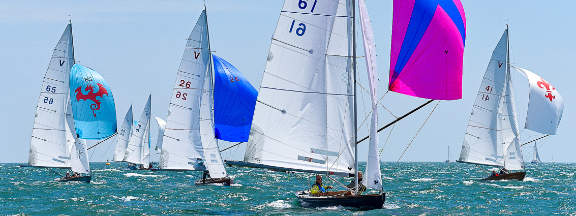 Solent Sunbeam class racing at Cowes Classics Week