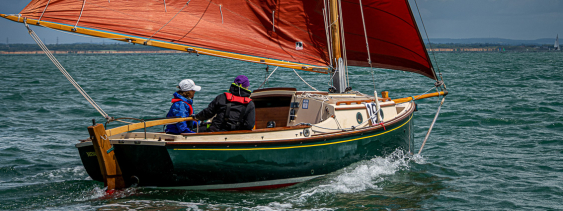 Old Gaffer under 30ft racing at Cowes Classics Week